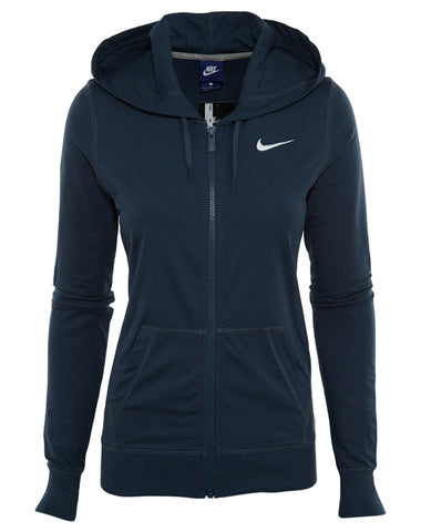 Nike Solid Jersey Full Zip Hoodie Womens Style : 614829