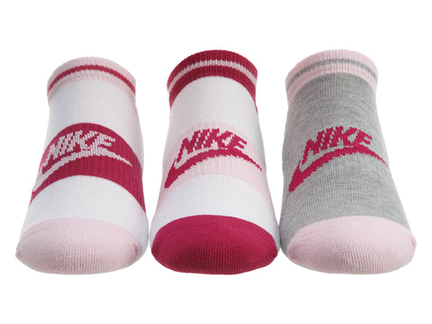 Nike Sportswear Striped No-show Socks - 3-pack Womens Style : Sx5446